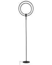 BRIGHTECH Eclipse Black Ring LED Floor Lamp