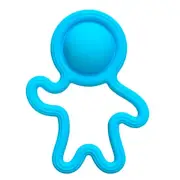 Fat Brain Toy Co. 14cm Lil Dimpl Kids Silicone Toy/Teether Blue BPA-Free 0m+