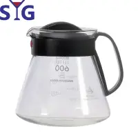 在飛比找momo購物網優惠-【SYG 台玻】耐熱花茶咖啡壺600cc(黑握把)