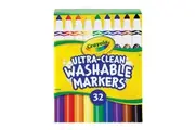 32pc Crayola Ultra-Clean Classic Washable Markers Kids Art & Craft Colouring Set