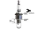 MSD Iridium Spark Plug 13IR6Y Resistor Type with Projected Tip MSD3736