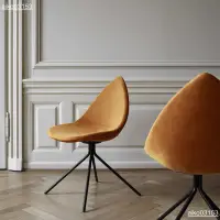 在飛比找蝦皮商城精選優惠-北歐設計感餐椅現代簡約極簡水滴椅創意咖啡椅尖角窄身椅子