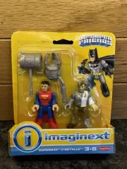 Fisher Imaginext Batman DC Super Friends Superman & Metallo Man-bat 2pcs