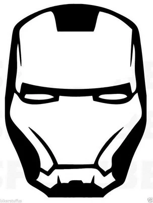 IRON MAN MASK BUMPER STICKER CARS STICKER TOOL BOX STICKER HARD HAT STICKER
