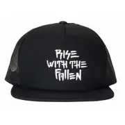Fallen Footwear Rwtf Cotton Twill Hat Flat Visor Printed Logo - Black