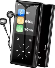 64GB Bluetooth MP3 Player - Portable HiFi Mp3 Player with Built-in Speaker, 2.4"