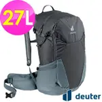 【DEUTER】FUTURA 27L透氣網架後背包(3400321黑/水藍/戶外露營/休閒健行/自助旅行/登山包)