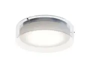 AFX STDF16LAJD1 Studio 16"W LED Flush Mount Drum Ceiling Fixture - Chrome