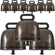 SUPVOX 12 Pcs Small Brass Bells - Iron Cattle Bells,Style Grazing Metal Bells for Pet Anti-Theft Accessories Cow Horse Sheep Dogs Cats Pets