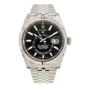 Rolex Sky-Dweller White Gold & Stainless Steel Jubilee Black Dial 336934-0008