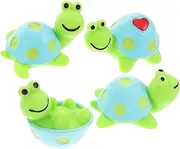GARVALON 4pcs Cute Mini Turtle Figurines for Home Car Office Charming Resin Desk Decor Compact Animal Display Creative Keyboard Accessories Present for Friends Family