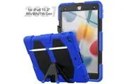 WASSUP iPad 9th/8th/7th Gen 10.2 inch Case with Screen Protector Pencil Holder & Detachable Stand-Blue