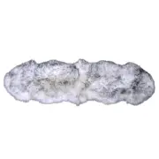 Glacier Wear White with Black Tips Sheepskin Rug/Throw Double shp766