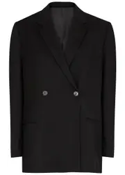 Totême Double-breasted Wool Blazer - Black - 6 6