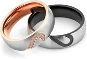 [MRing] Heart Love Couples Ring Titanium Wedding Engagement Band Promise Ring