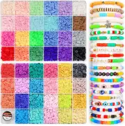 Bundooraking Clay Beads,6000+Pcs Multicolor Polymer Clay Beads for Jewelry