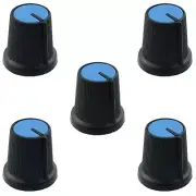 10 x Blue Potentiometer Knob for 6mm Shaft