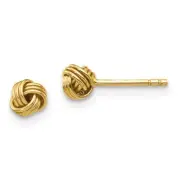 Madi K Kid's Earrings 14k Yellow Gold Polished Love Knot Post Back