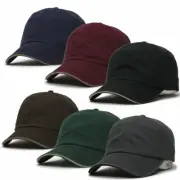 New Solid Washed Cotton Sandwich Visor Baseball Cap Polo Hat Black Olive Red