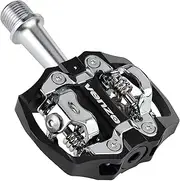VENZO MTB Mountain Bike CNC Cr-Mo Forged 6066 Sealed Clipless Pedals 9/16" Compatible with Shimano SPD Type Cleats SM-SH51 - MTB Trial Shoes - Easy Clip in