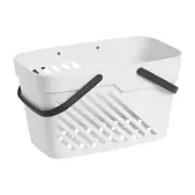 Plastic Bath Basket Portable Shower Storage Basket with Handle Makeup Organizer Desktop Storage Box Case Bathroom Accessories