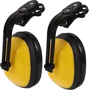 Generic 1 Pair Soundproof Ear Muffs Headphones Earphones Hard Hat Head Phones Headsets Heavy Duty Noise Blockers Industrial Soundproof Ear Muff Safety Noise Reduction Abs Yellow