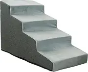 BingoPaw Dog Steps for Bed: 4-Steps Pet Stairs Ramp for High Bed Sofa High Density Sponge Foam Pet Climbing Steps for Dogs to Get on The Beds with Detachable Cover and Non Slip Bottom