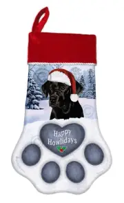 Labrador Retriever English Holiday Christmas Stocking