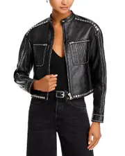 Re/Done Leather Studded Jacket