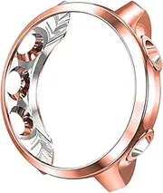 Garneck Electroplated Smartwatch Case Cover for Rose Gold TPU Protective Frame Scratch Resistant Lightweight Design Easy Access to Controls Elegant Look