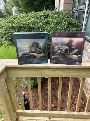 2 Sealed Thomas Kinkade "New Day Dawning” “The Old Covered” 1000 Pc Puzzles NOS