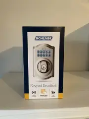 Schlage Keypad Deadbolt | BE365 V CAM 619 | Camelot Trim | Satin Nickel