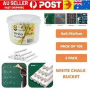 200 x Blackboard White Chalk Bucket School Teaching Black Board Drawing Art Sign