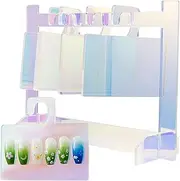 Nail Tip Display Board | Acrylic Salon Nail Color Nail Practice Board - Portable Fingernail Charm Tips Stand For Home Salon Makeup