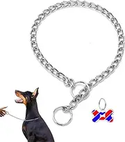 Premium Dog Chain Collars - Choker Collar for Dog Training - Slip Collar for Dogs - Anti-Pull Collar - Stainless Steel - Gentle Control