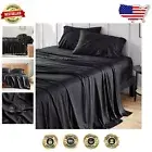 Deep Pocket California King Sheet Set - Cooling Rayon Bamboo - Luxury Black