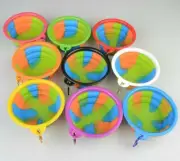 2 Pack - Portable Travel Collapsible Foldable Pet Dog Bowl for Food & Water Bowl