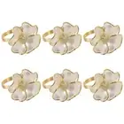 6 pcs Flower Flowers Napkin Ring Holders Phnom Penh Flower Napkin Button Table