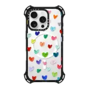 iPhone 16 Pro Bounce Case MagSafe Compatible Polka Daub Hearts