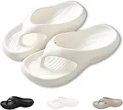[Generic] Pillow Arch Support Flip Flops, Sandals for Women-Lightweight Cushioned Shock-Absorbing Flip Flops with Arch Support,Summer Beach Shoes, Non-Slip Walking Sandals