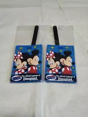 American Tourister Disneyland Luggage Tag Mickey & Minnie Mouse New 2 Pack D7