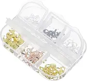 VINTORKY Nail Charms: Butterfly Nail Art Supplies Metal Butterfly Charms with Steel Beads Nail Decorations for DIY Acrylic Nails Jewelry
