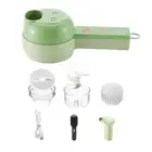 4in 1 Handheld Electric Vegetable Cutter Set Mini Chopper Cutting Pressing Mixer