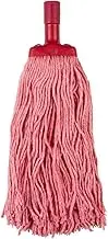Cleanlink Synthetic Blend Mop Heads Coloured 400gm, Red, (12043)