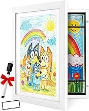 Kids Artwork Frames Changeable JOYSPECTIVE New and Improved! Kids Art Frames | Front Opening Display Frame for Kids Art Projects with Storage Up to 130 Pictures, Strong, Stable, Quick Swap Paper