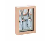 Nicola Spring 5 x 7 3D Shadow Box Photo Frame - Craft Display Picture Frame with 4 x 6 Mount - Glass Aperture - Light Wood/Grey