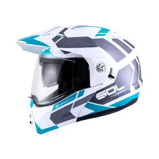 【SOL Helmets】SM-6P複合可掀式安全帽 (前衛者_白/綠) ｜ SOL安全帽官方商城