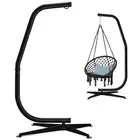 Best Choice Products 7 ft. Metal Hanging Hammock Stand in Black