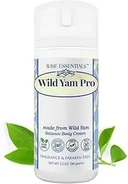 Wise Essentials Wild Yam & Progesterone Cream Bio Identical with Chaste Tree Berry for Menopausal Changes 3 oz Pump