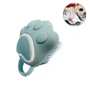 Catzon Dog Bath Brush Pet Shampoo Brush for Soothing Massaging Washing Deshedding-Blue